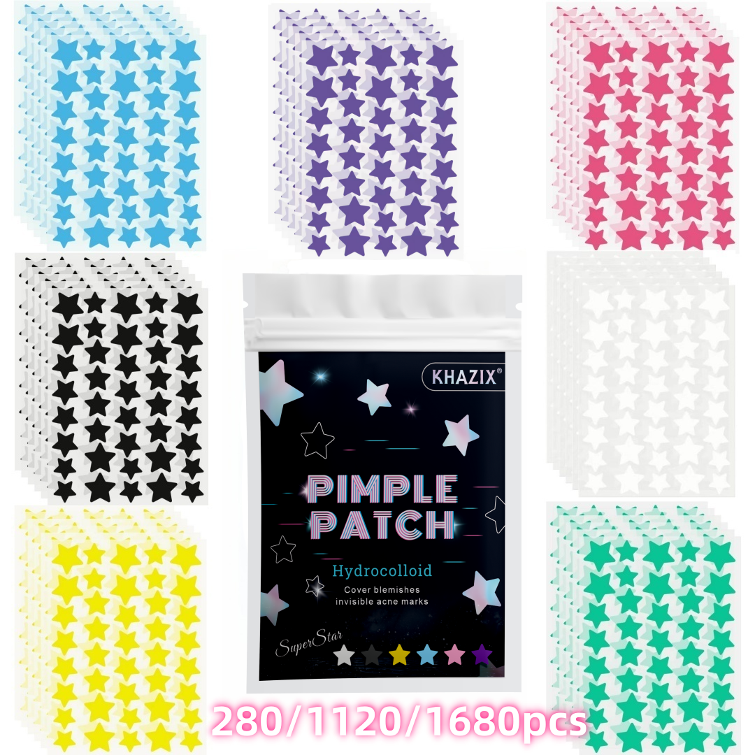 Skincare Gentle - 280/1120/1680pcs of multi-color star acne patches,