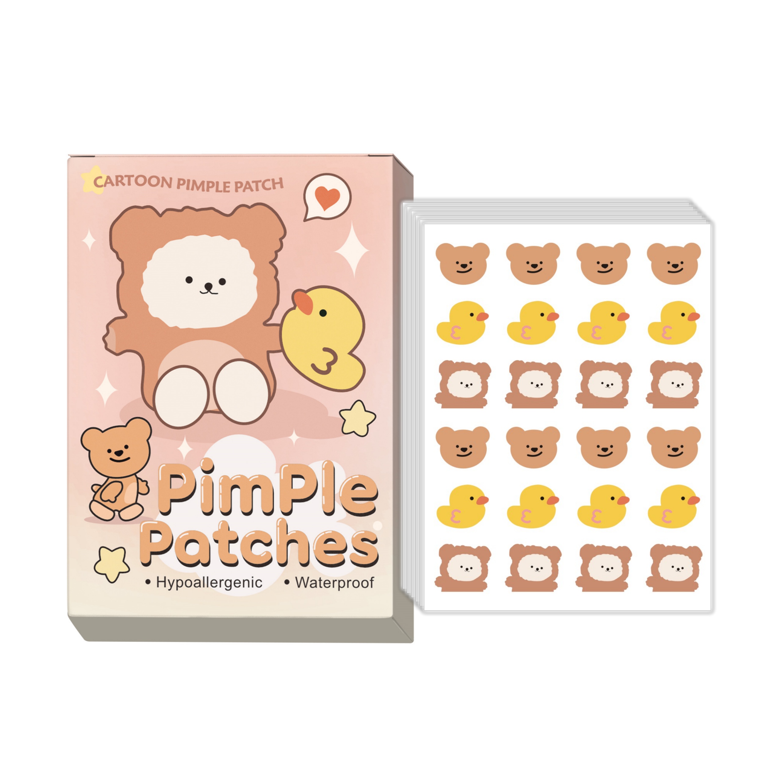 Skincare Gentle - 24 pieces of cartoon facial acne
