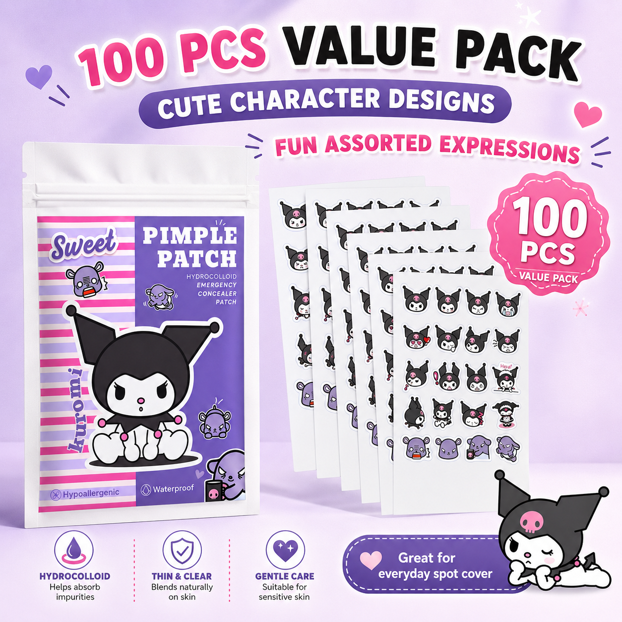 Hello Kitty Cute Pimple Patche - مراجعة Skincare Gentle وسعره