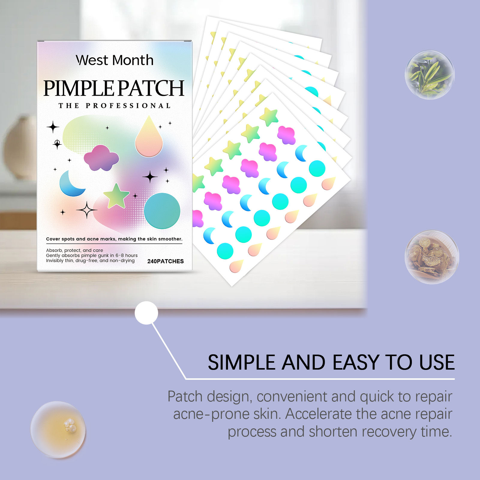 Colored Acne Patches, soft gen - مراجعة Skincare Gentle وسعره