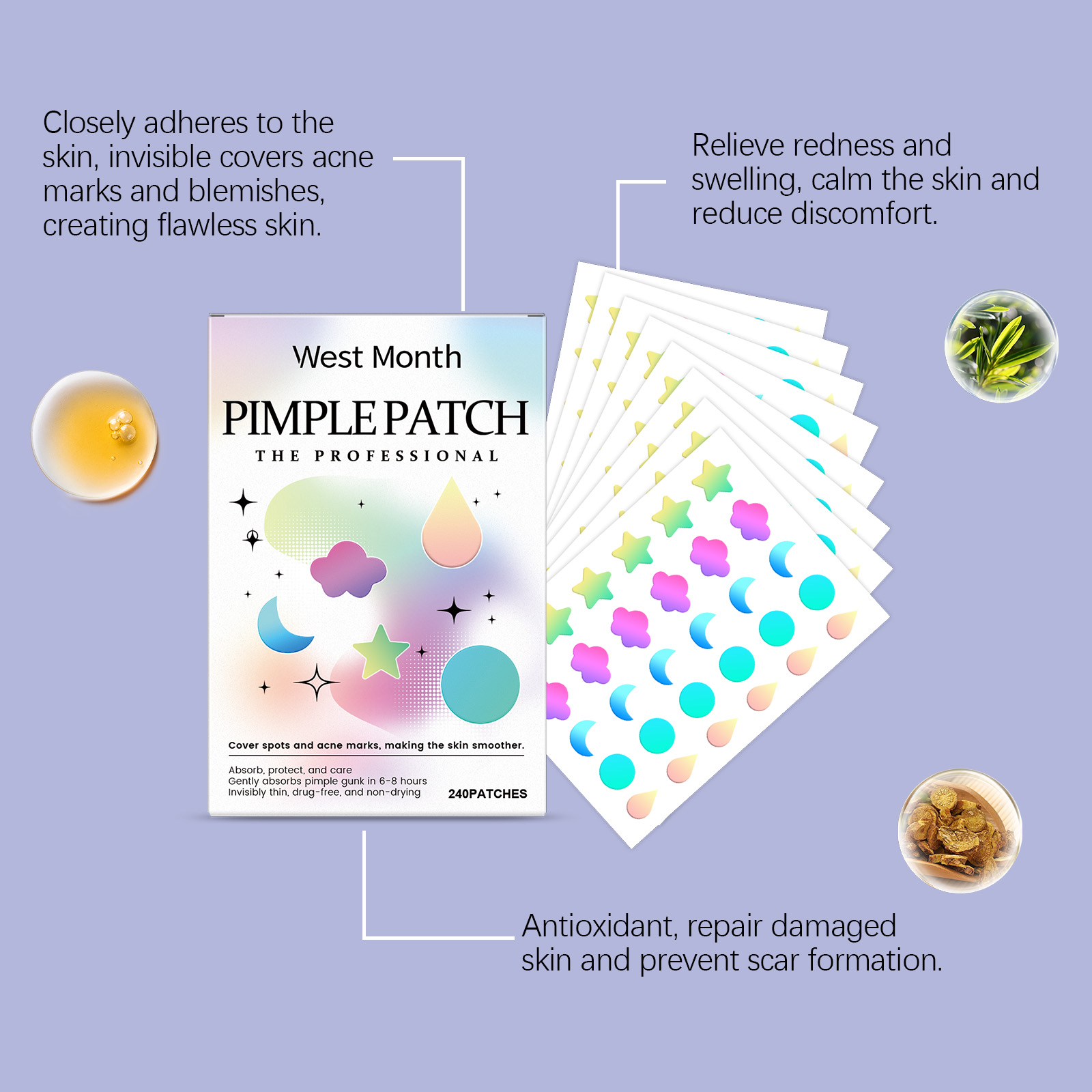 Colored Acne Patches, soft gen - مراجعة Skincare Gentle وسعره
