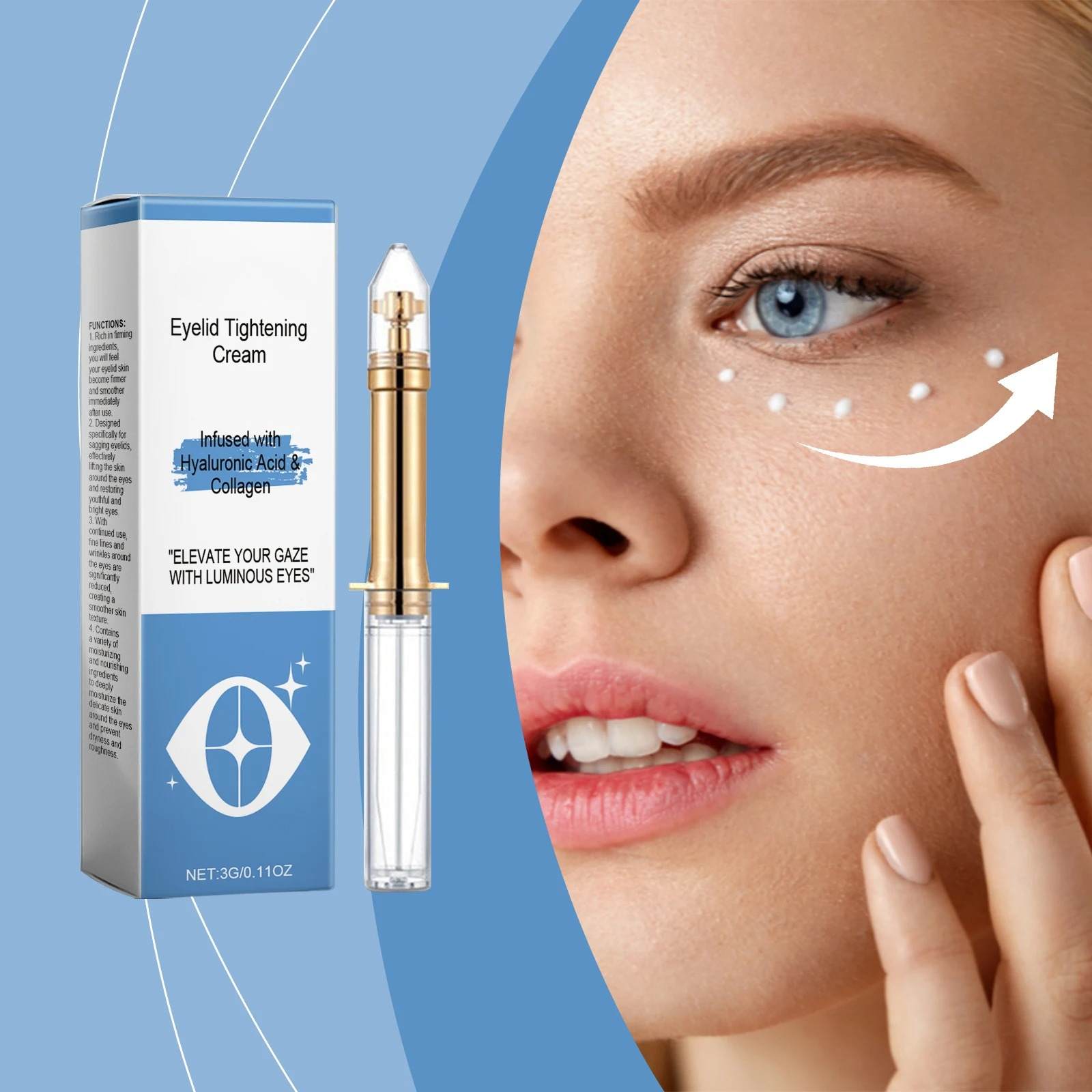 Moisturizing Eye Serum Hyaluro - مراجعة Skincare Collagen وسعره