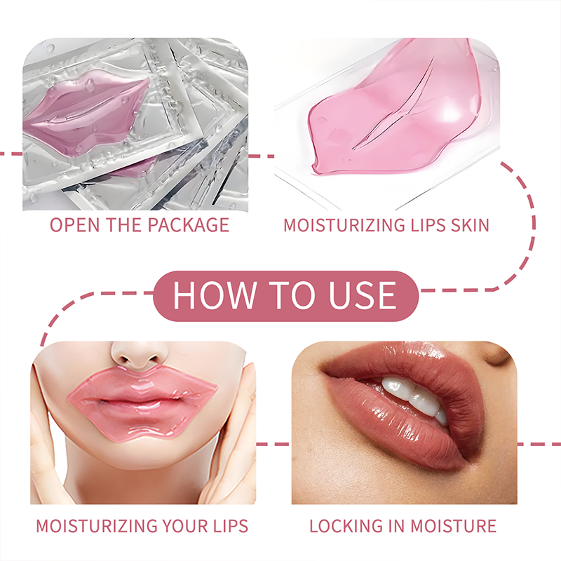 20Pcs/Box Pink Lips Masks Shee - مراجعة Skincare Collagen وسعره